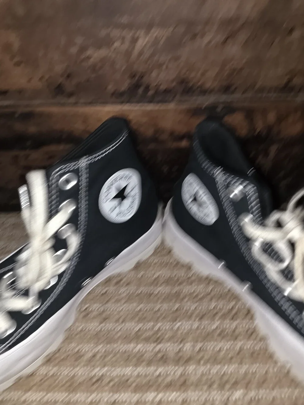 Converse Chuck Taylor Chunky Platform Black High Top Size 7.5